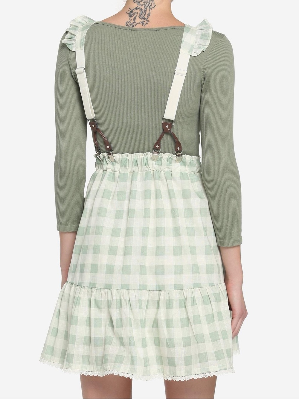 Her Universe My Neighbor Totoro Gingham Pinafore Skirtall Dress Plaid Hot Topic - Picture 2 of 15
